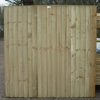 Front view of a Heavy Duty Closeboard Panel Pressure Treated Green/Natural